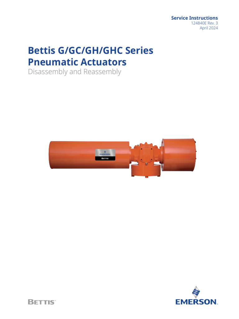 Bettis G Series Actuator Manual | PDF | Valve | Manufactured Goods
