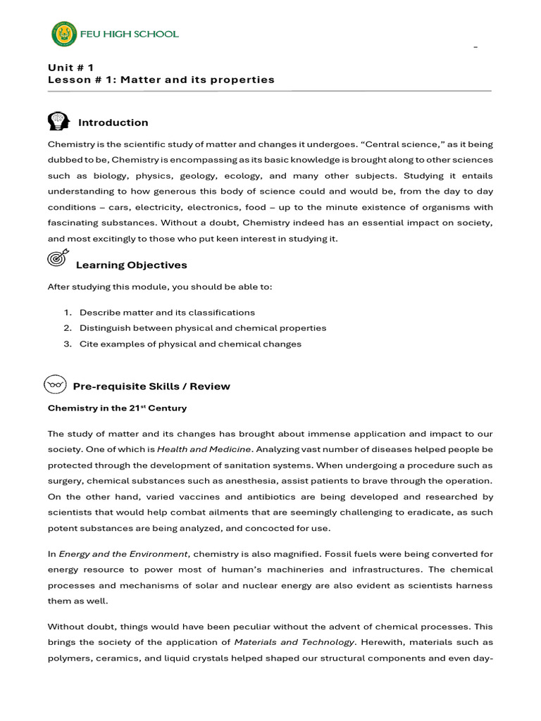 Understanding Matter and Its Properties | PDF | Chemical Substances ...