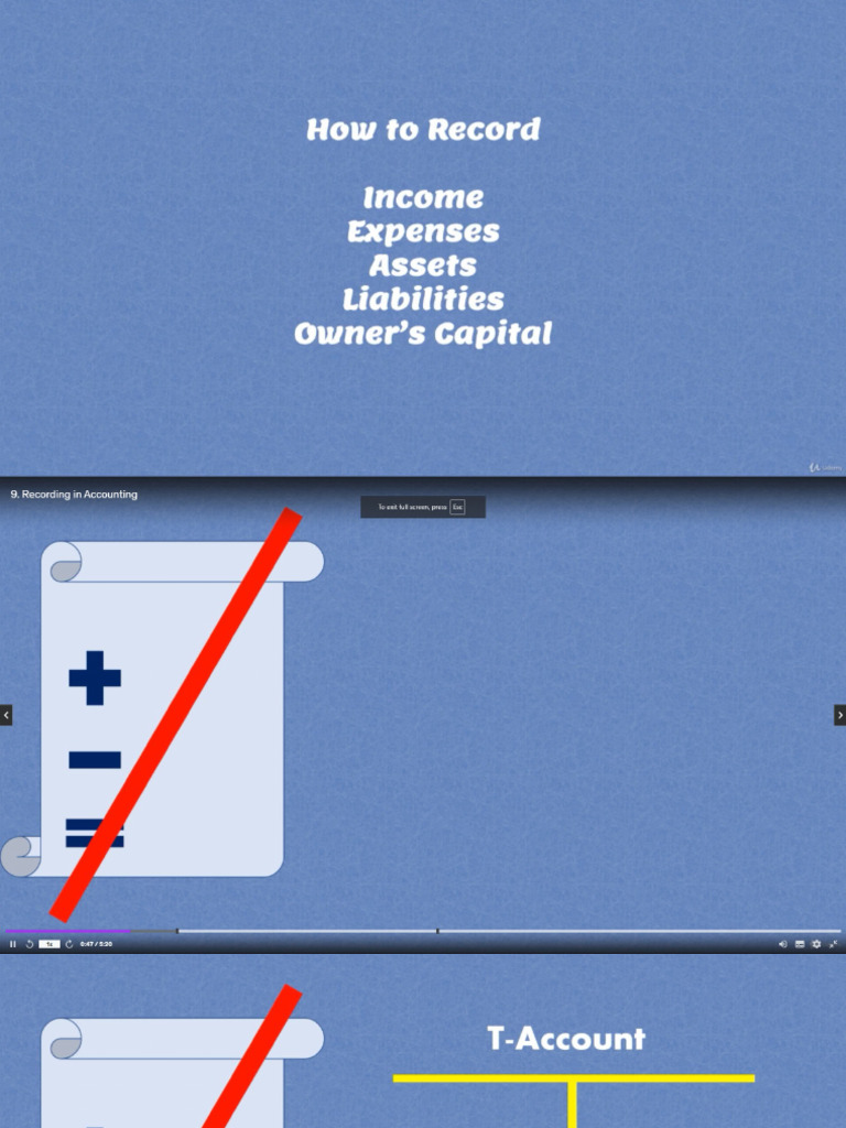 Recording Income, Exp, Asset, Liab | PDF