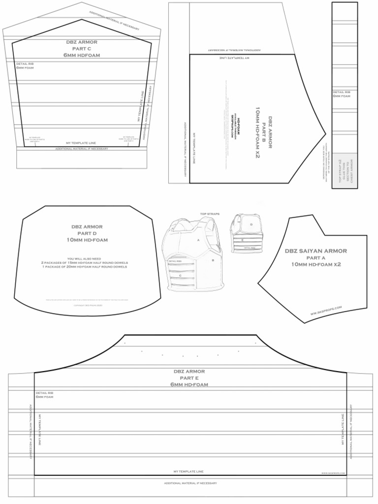 DBZ Armor Template SKS Props | PDF