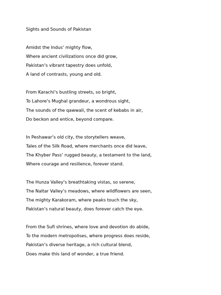 Sights and Sounds of Pakistan | PDF