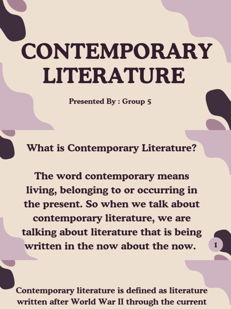 Understanding Contemporary Literature | PDF | Poetry | Novels