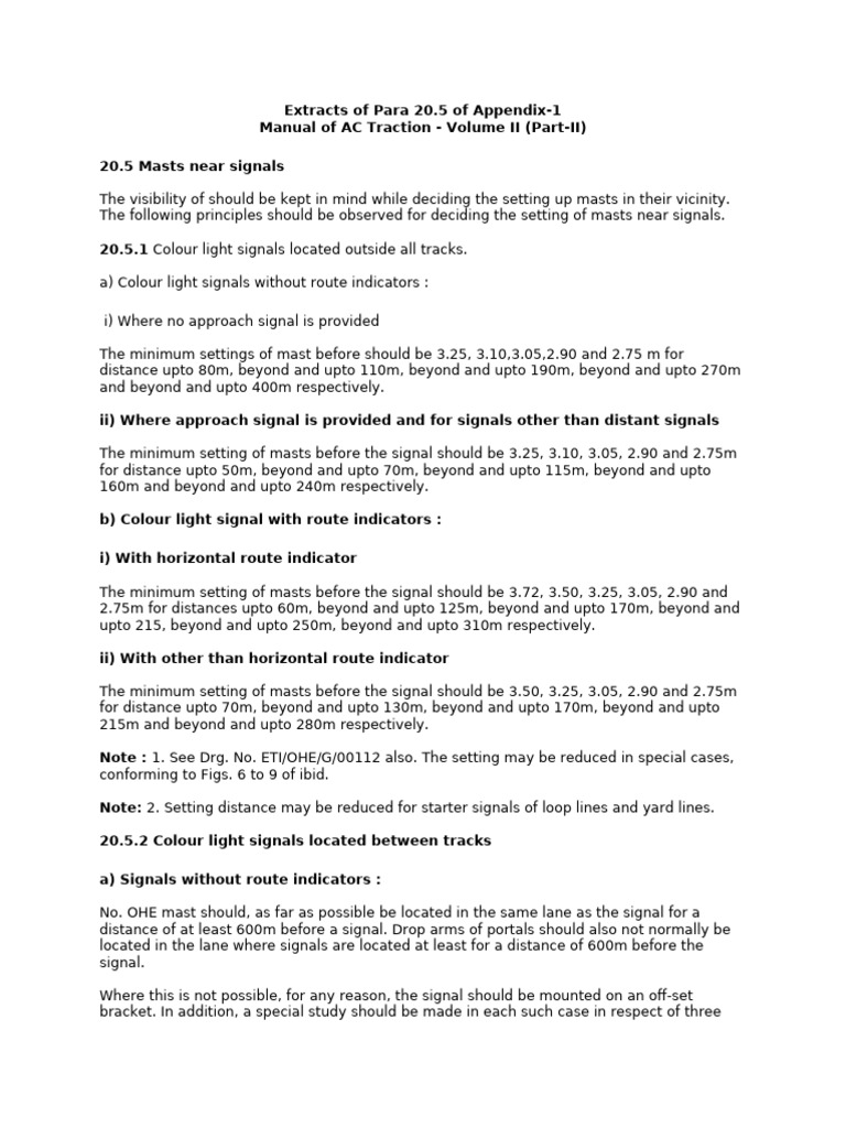 Mast Placement Guidelines Near Signals | PDF | Transport Safety ...