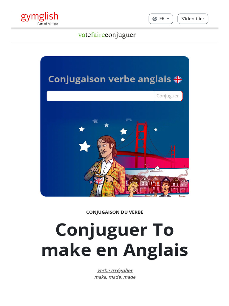 Conjugaison anglaise du verbe to make pdf french conjugation