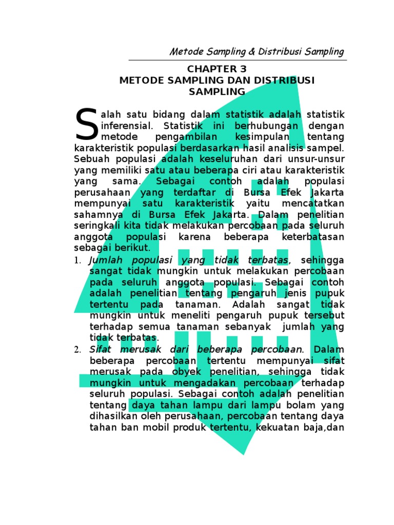 Metode Sampling | PDF | Pengembangan Diri | Sains & Matematika