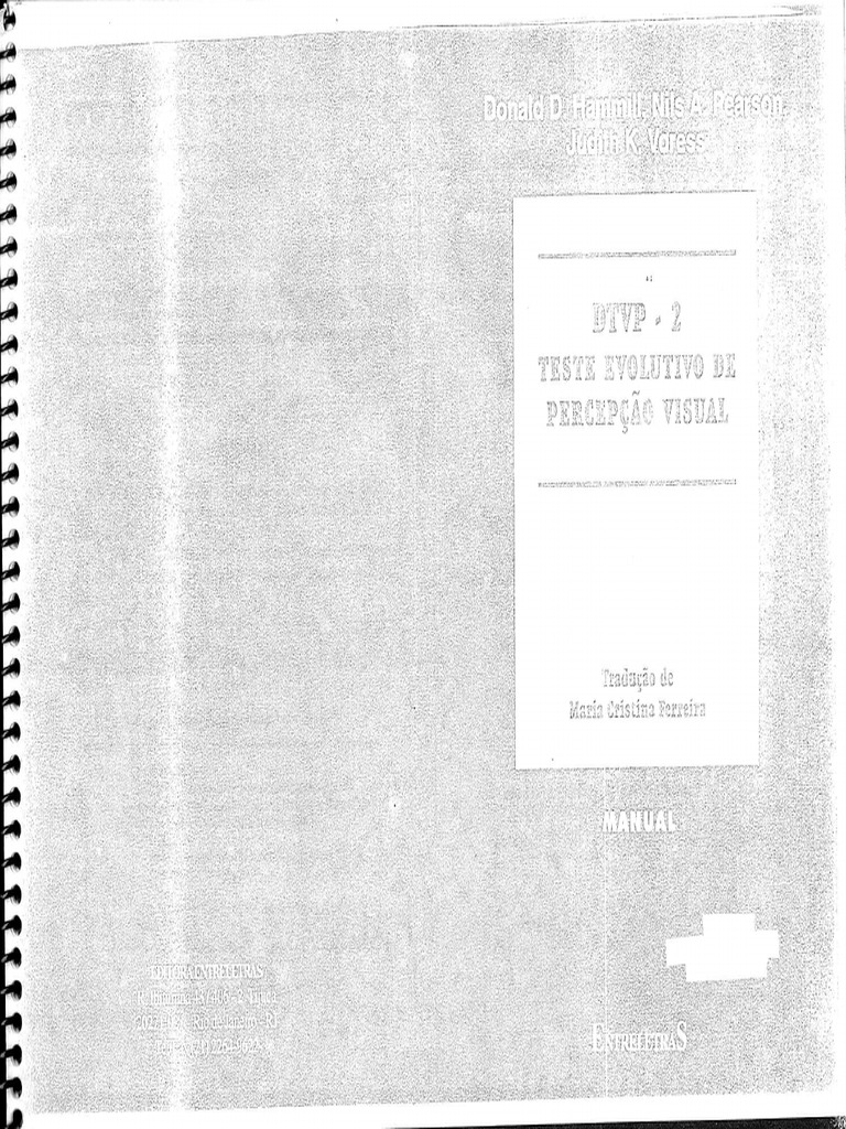 5 - DTVP-2 - Teste Evolutivo de Percepcao Visual - Manual (Capa ...