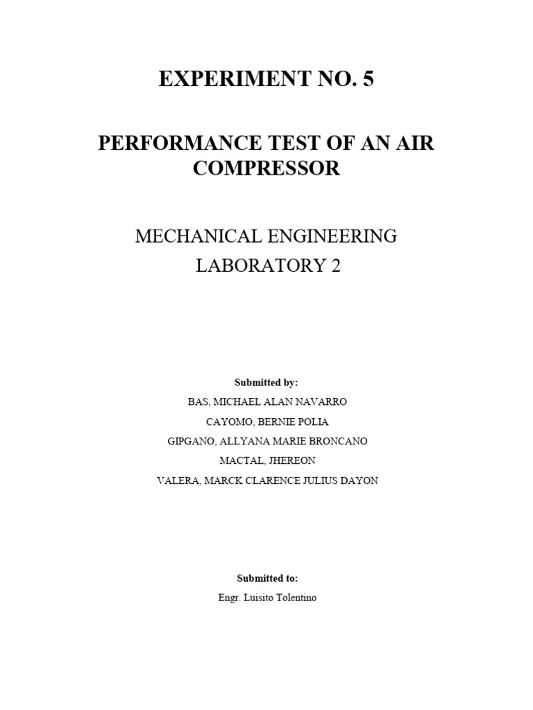 Exp 5 | PDF | Pump | Machines
