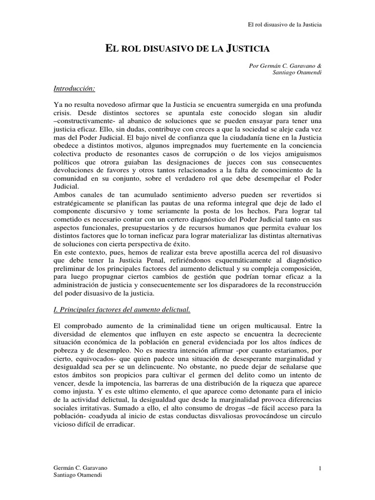 Crisis y Disuasión en la Justicia Penal | PDF | Prisión | Policía