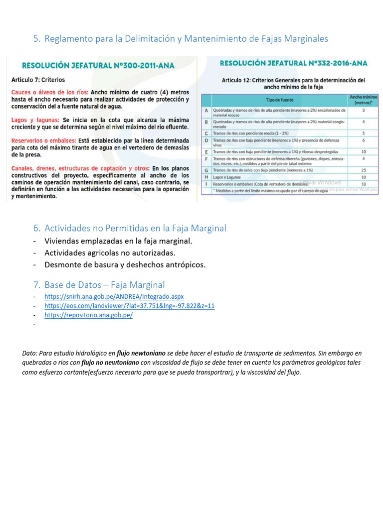 Reglamentos de Fajas Marginales | PDF