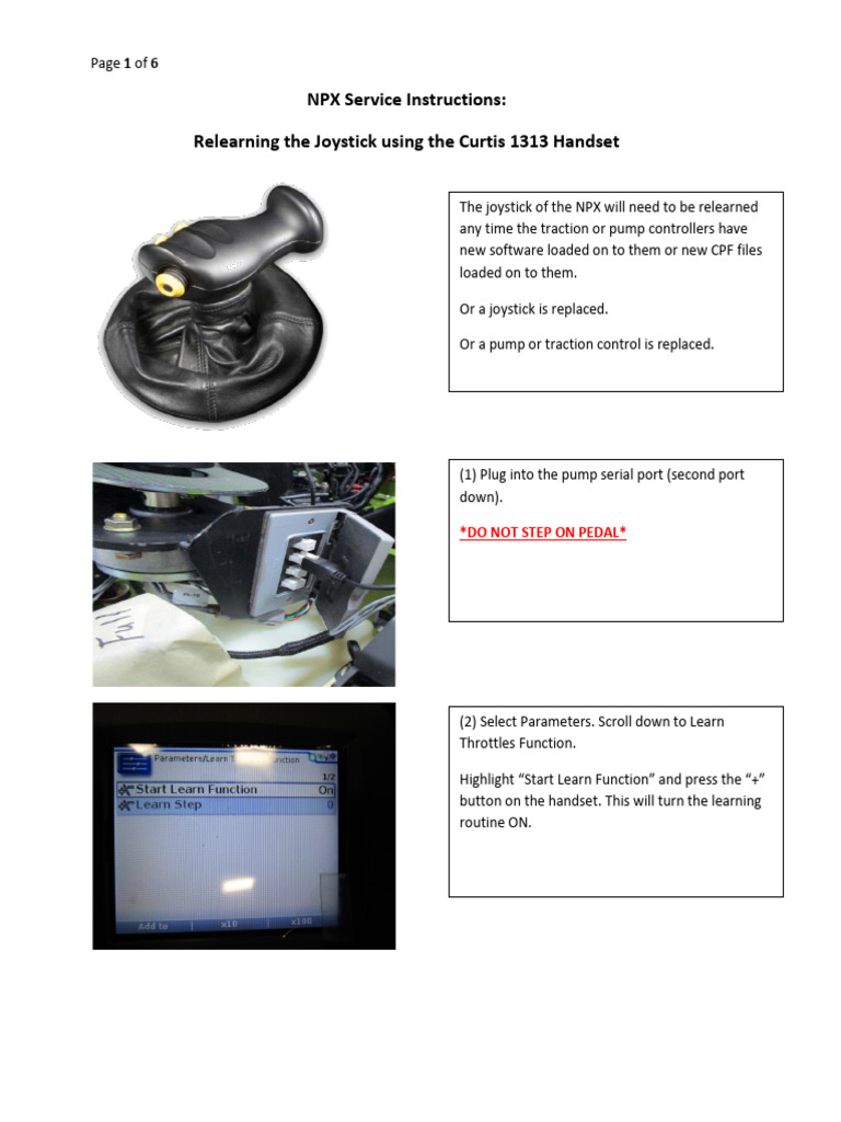 NPX Joystick Relearning Guide | PDF | Electrical Engineering | Computer ...
