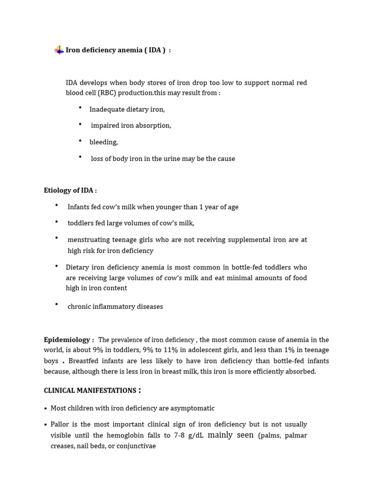 L3 - Hematology - Iron Deficiency Anemia | PDF | Anemia | Vitamin B12