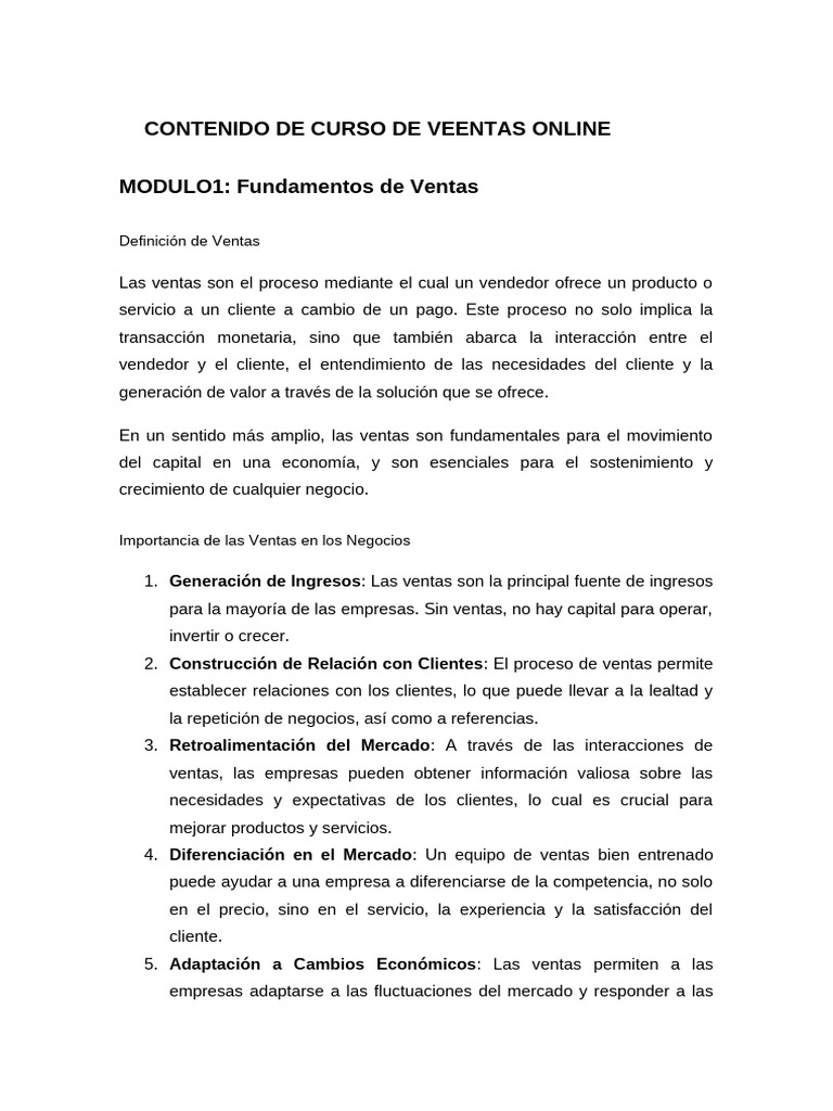 Fundamentos y Proceso de Ventas Online | PDF | Comportamiento ...