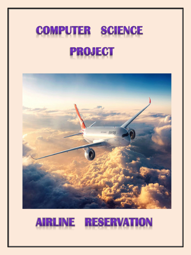 Airline Reservation Project by Shruti Punjabi | PDF | Python ...