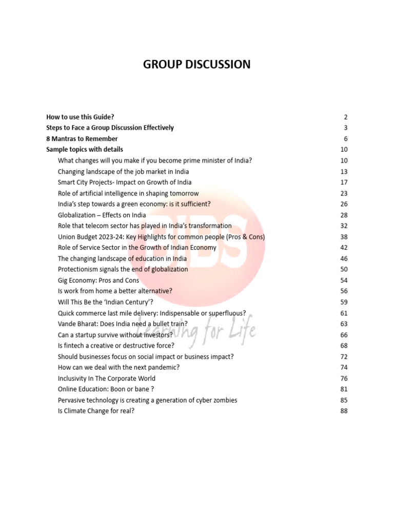 Broad GD Topics | PDF | Employment | Artificial Intelligence