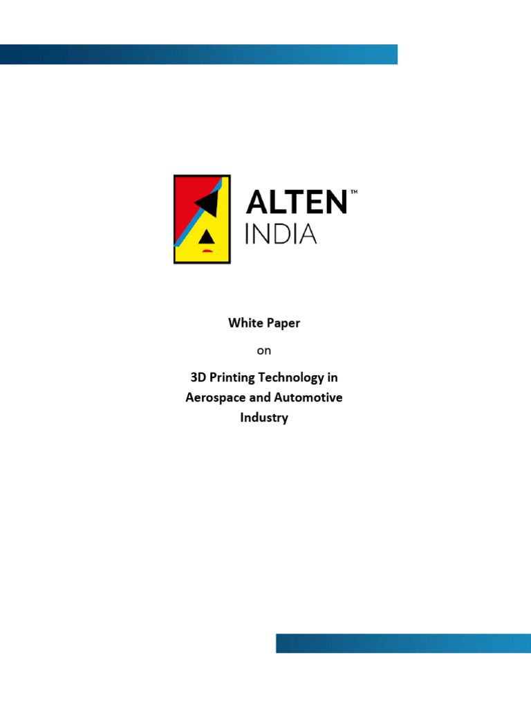3D Printing Technology | PDF | 3 D Printing | Secondary Sector Of The ...