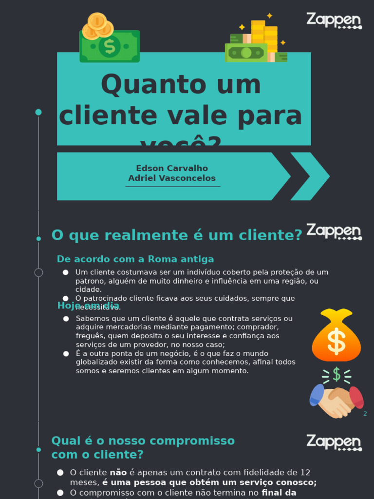 Valor do Cliente e Atendimento Eficiente | PDF | Internet | Dinheiro