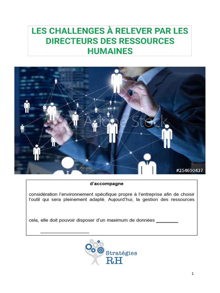 Stratégies et défis en gestion RH | PDF | Gestion des ressources ...