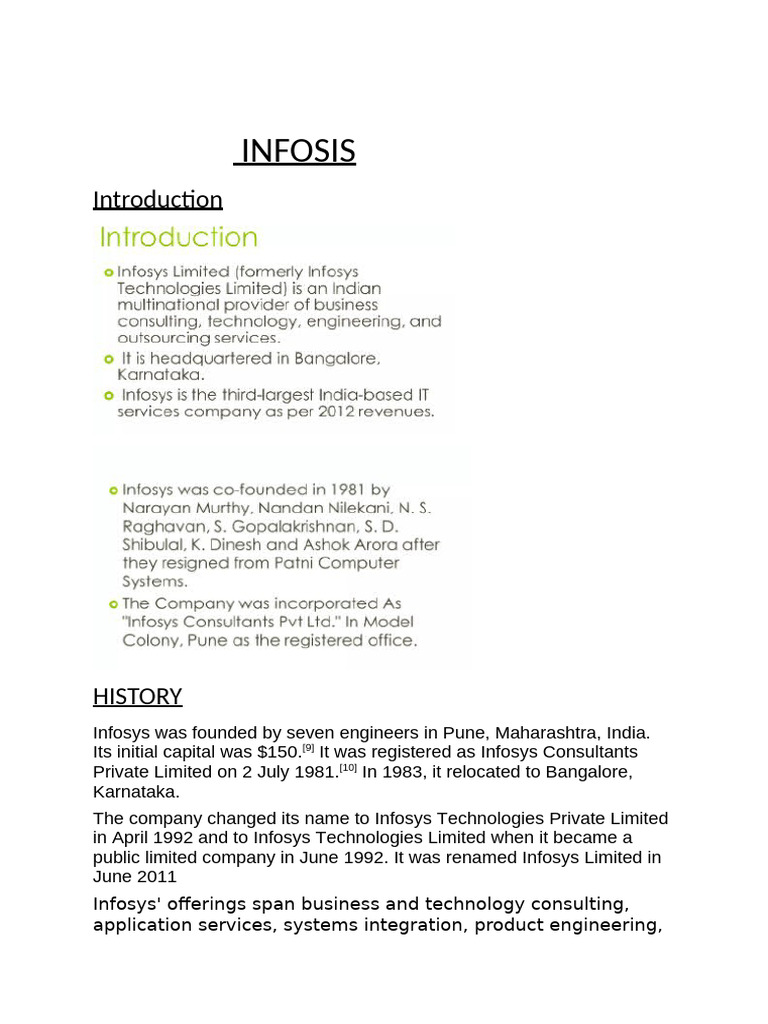 INFORMATION ABOUT INFOSYS COMPANY PDF visual data 5