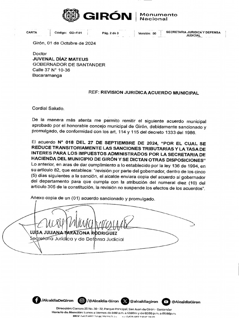 Acuerdo Municipal sobre Sanciones Tributarias | PDF | Pagos | Impuestos