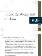 Public Relations and The Law Examples