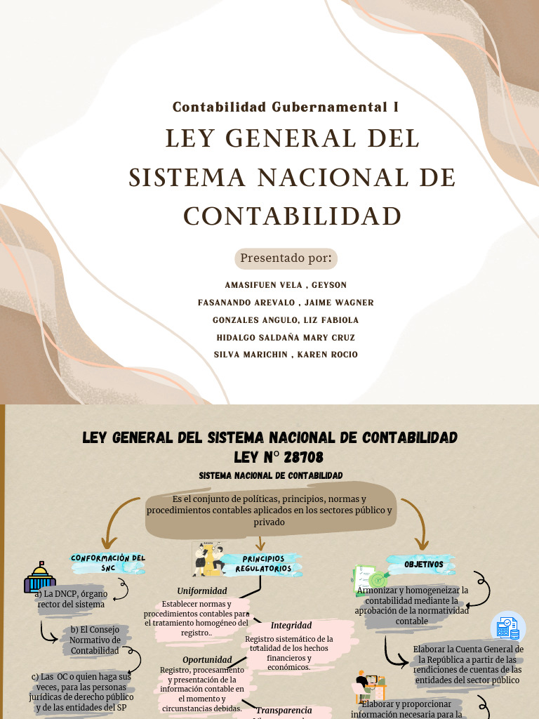 Trab Grupal - Ley General Del Sistema Nacional de Contabilidad | PDF ...