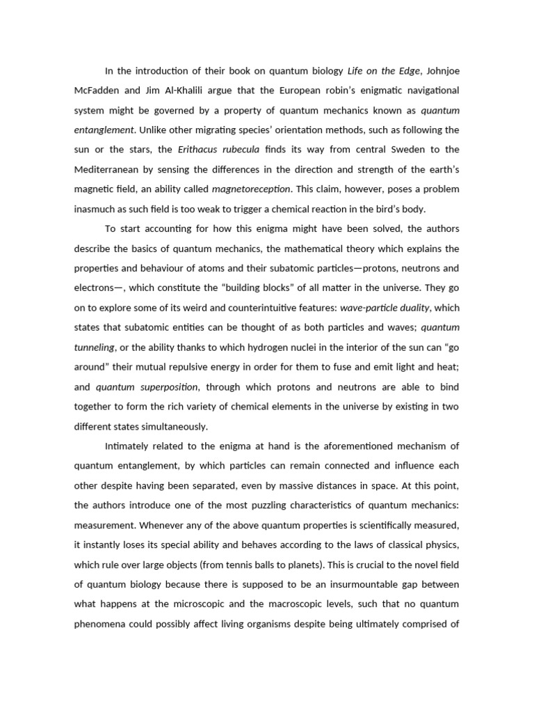 Summary of The Introduction of Life On The Edge PDF