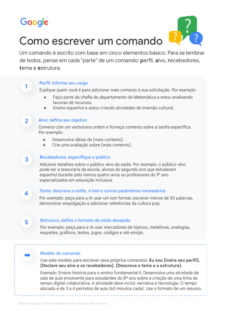Como Criar Comandos Eficazes para IA | PDF