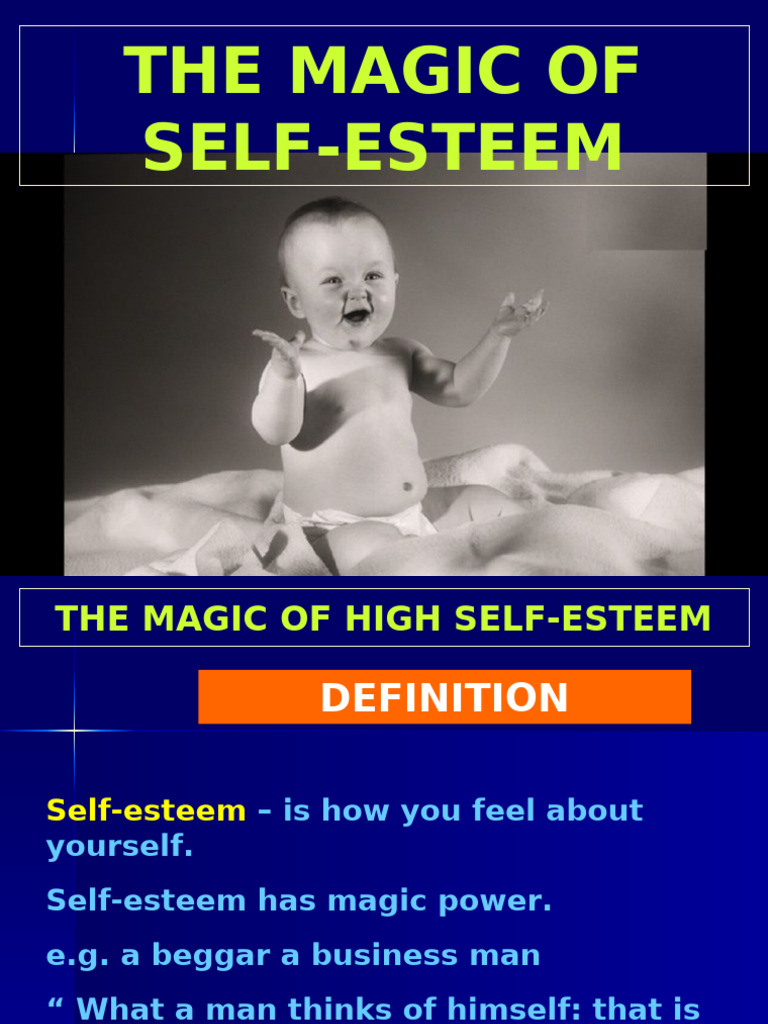 The Magic of High Self - Esteem | PDF | Self Esteem | Psychological ...