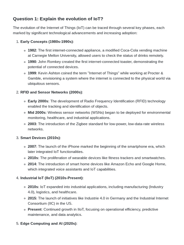 Phases of IoT Evolution Explained | PDF | Internet Of Things | Computer ...