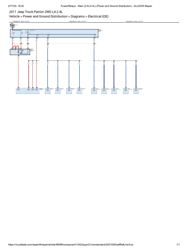 2011 Jeep Patriot Fuse Relay Diagram | PDF | Internal Combustion Engine ...