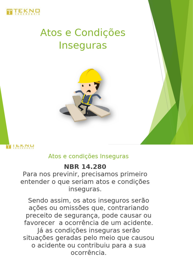 Atos e Condições Inseguras no Trabalho | PDF