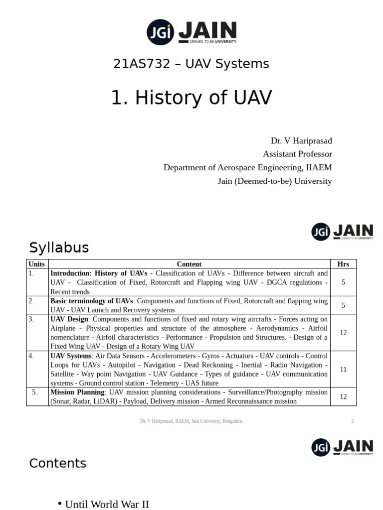 1.1. History of UAV | PDF | Unmanned Aerial Vehicle | Aerospace