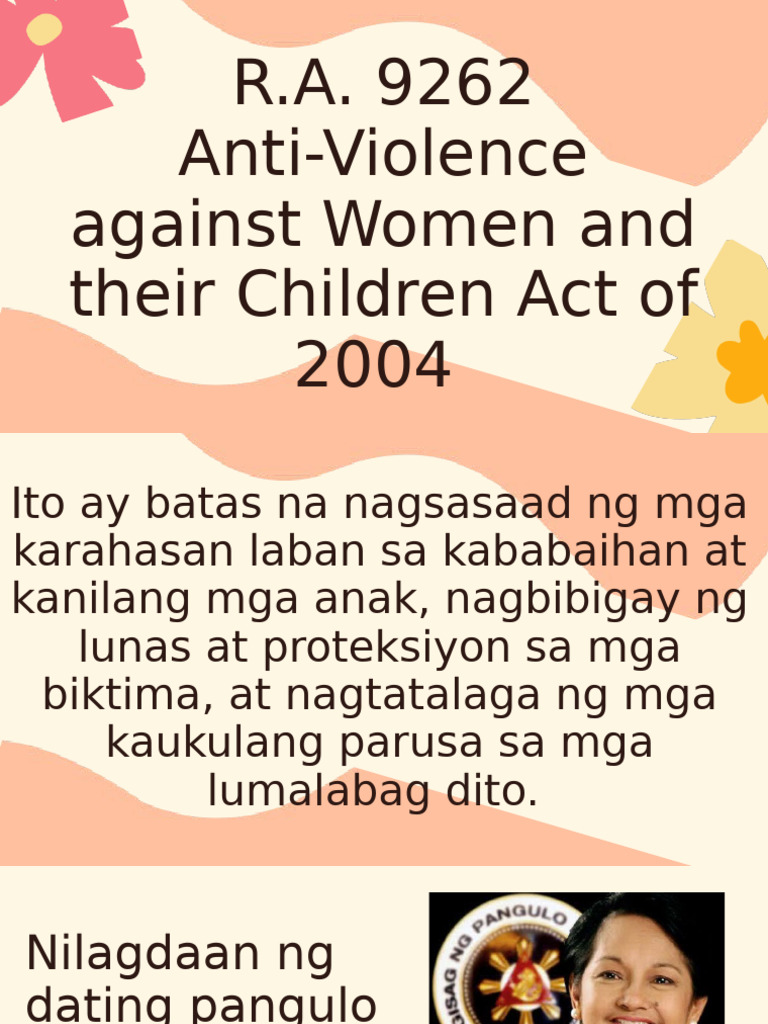 R.A. 9262 Anti-Violence Against Women and Their Children Act of 2004 | PDF