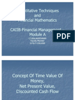 Quantitative Techniques and Financial Mathematics CAIIBCAIIB-Financial Management Module A