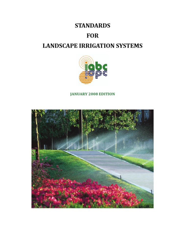 Standards For Landscape Irrigation Systems PDF Pipe (Fluid Conveyance) Irrigation