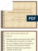 Constructing and Administering Tests