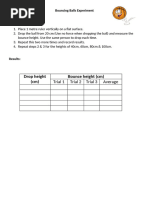 Bouncing Ball Experiment Analysis | PDF | Physics | Mechanics