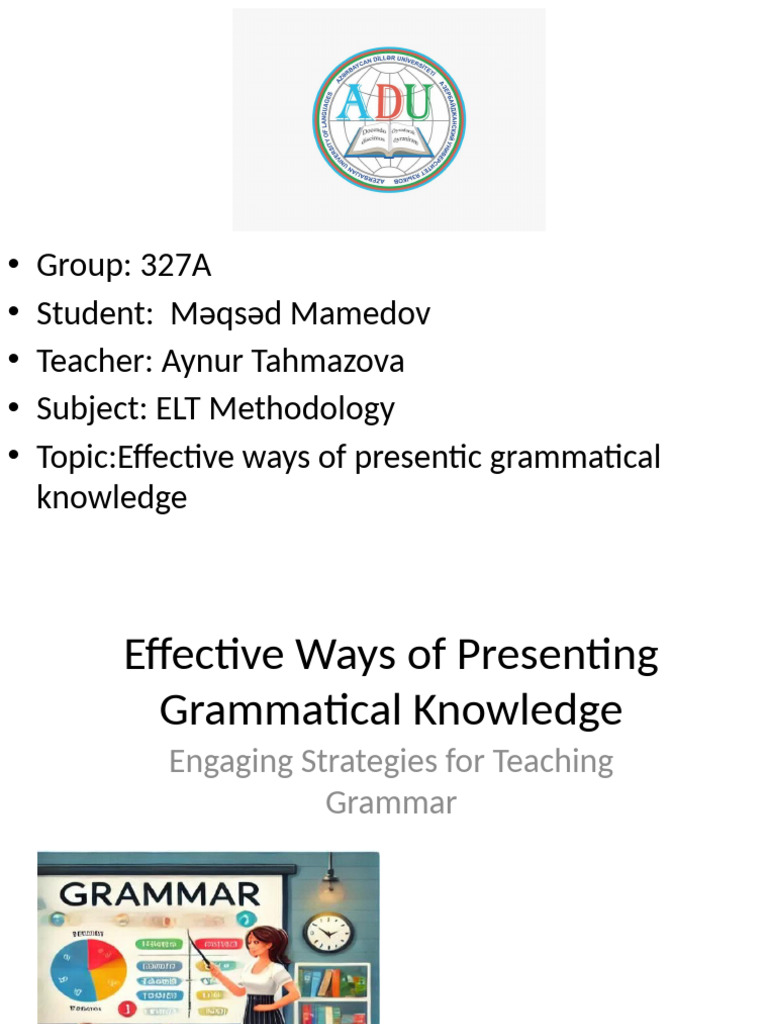 Effective Grammar Teaching Strategies | PDF
