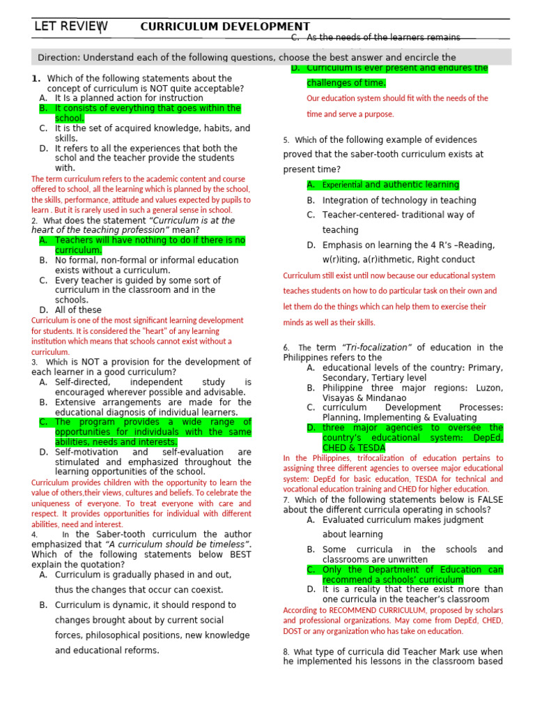 Curriculum Development | PDF | Curriculum | Learning