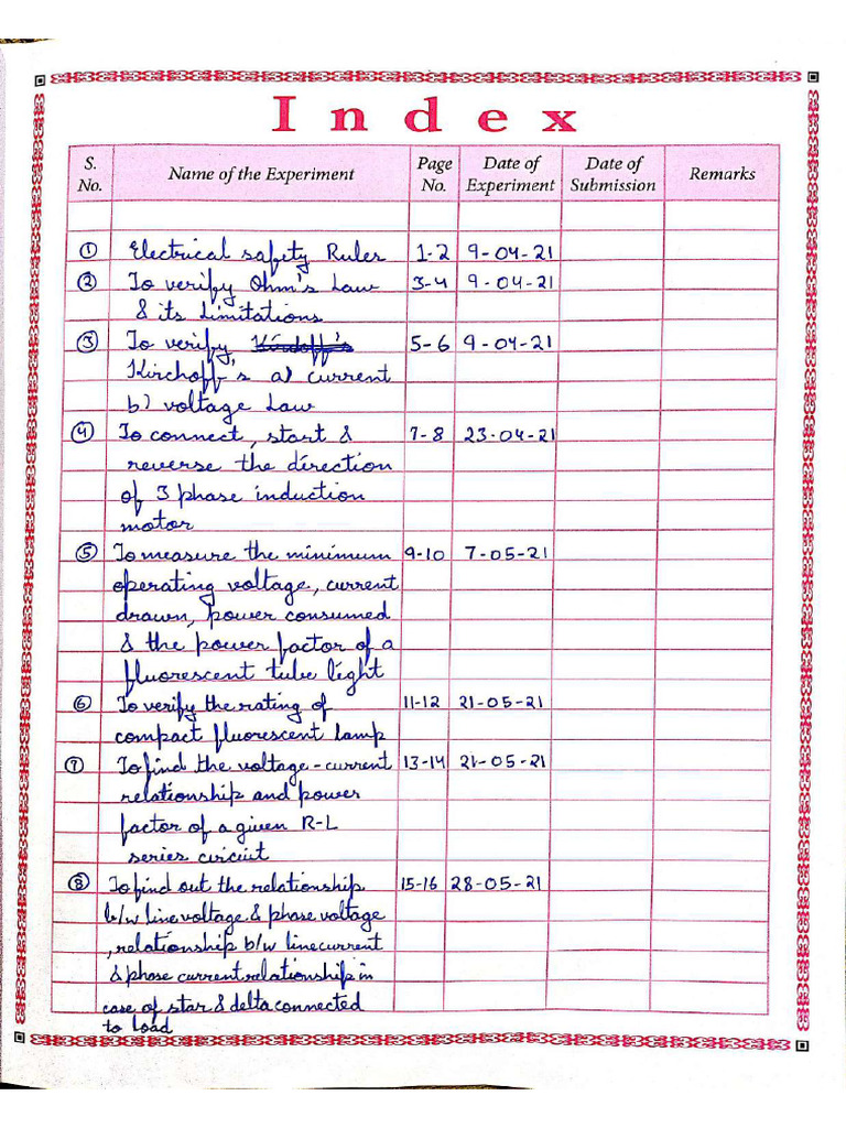 Bee Practical File Pdf