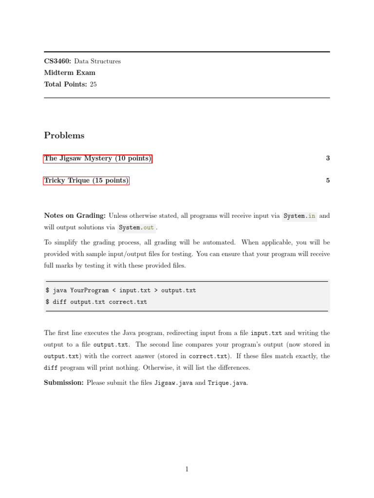 midterm | PDF | Text File | Java (Programming Language)