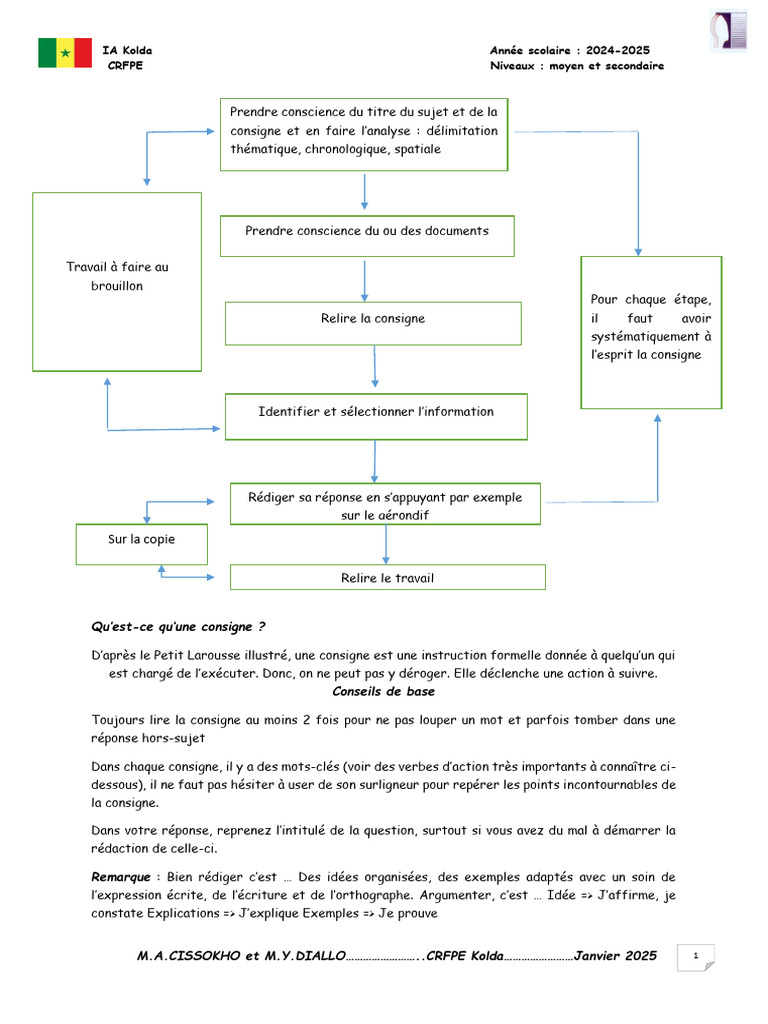 Guide de rédaction et consignes pédagogiques | PDF | Géographie | Lexique