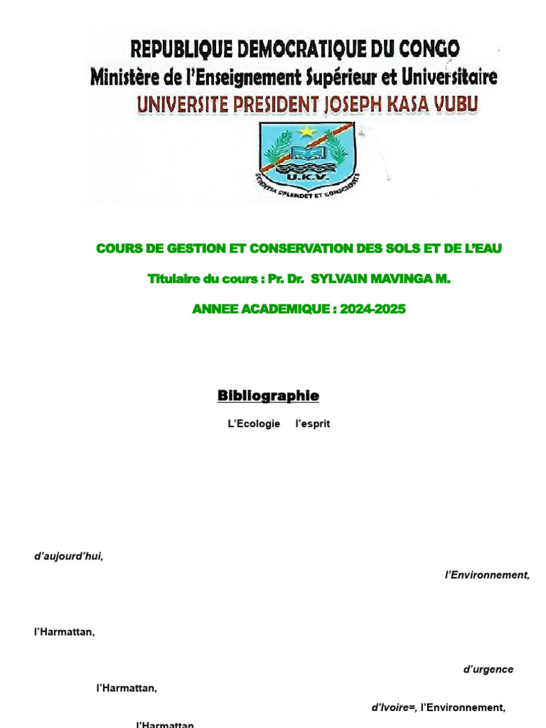 Gestion durable des sols et de l'eau | PDF | Sol (pédologie ...