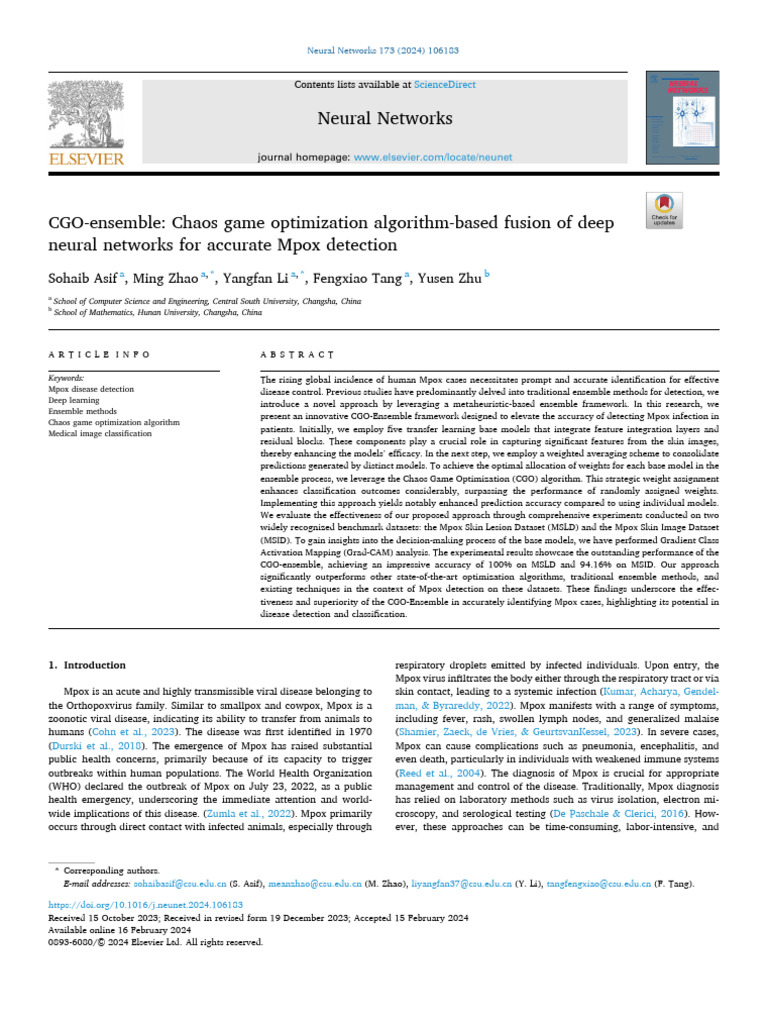 1 s2.0 S0893608024001072 Main | PDF | Deep Learning | Mathematical ...