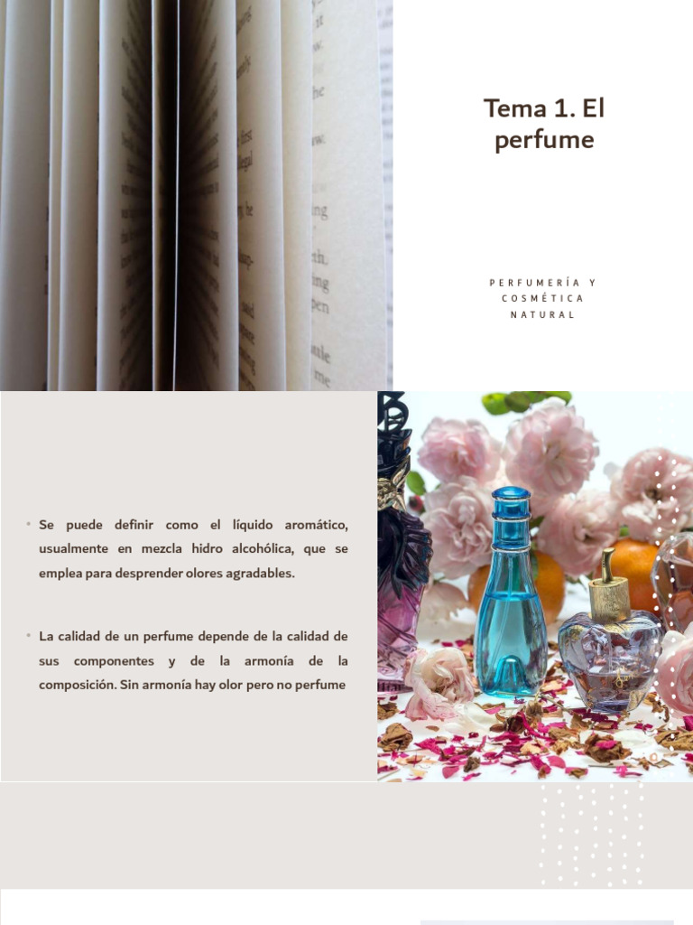 Composición y Tipos de Perfumes Naturales | PDF | Perfume | Química
