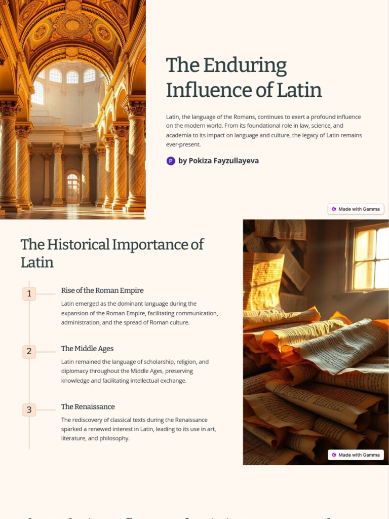 The Enduring Influence of Latin | PDF | Latin | Roman Empire