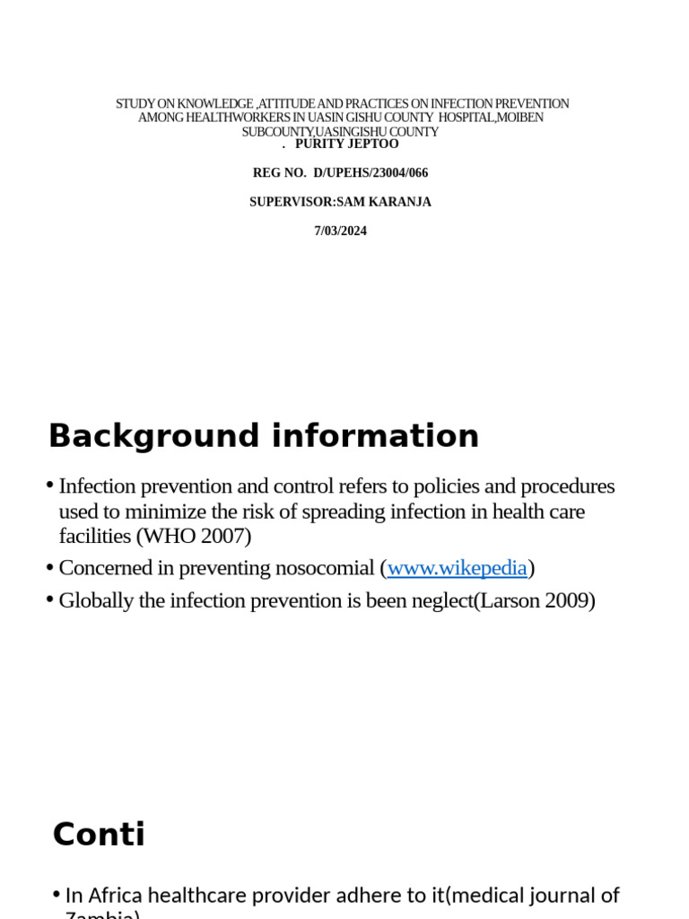 Study On Knowledge, Attitude and Practices | PDF | Sampling (Statistics ...