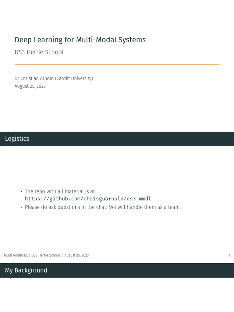 DS3_Multimodal | PDF | Deep Learning | Artificial Neural Network