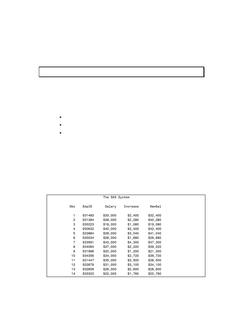 SAS Lab 8: Salary Calculations | PDF | Sas (Software) | Computing