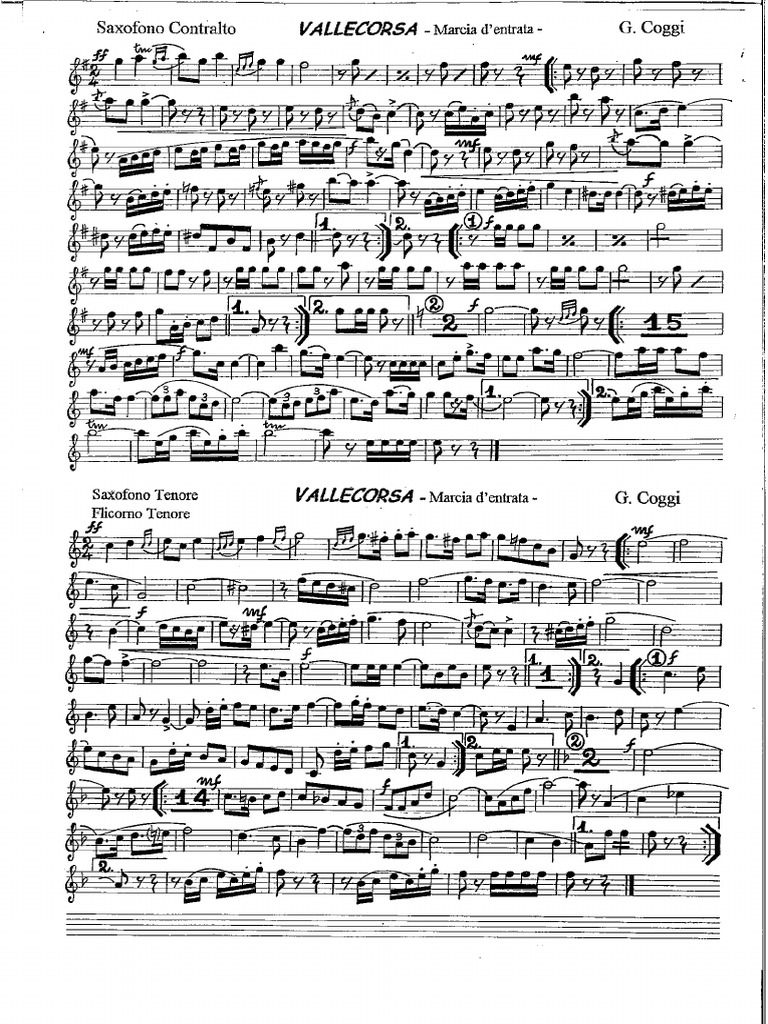 E-Sax Contralto e Sax Tenore | PDF